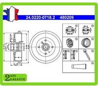 ATE Tambour de frein 841 501615 A AUDI 80 80 82 B1 1972-1978 1.5L Sedan