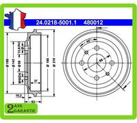 ATE Jeu de 2 tambours de frein (tambour-de-frein)