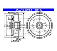ATE Tambours De Frein Arrière Ø100Mm Sans Roulements Pour Daihatsu Move L6_ L9_