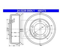 ATE Tambours De Frein Arrière 80,5Mm Pour Ford Transit Pritsche/Fahrgestell