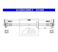 Ate Tube De Frein Arrière Pour Fiat Doblo Grande Berline