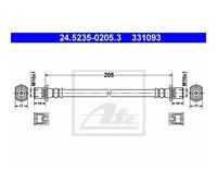 Ate Tuyau De Frein Arrière Pour Daihatsu Sirion Materia Justy Iv
