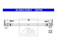 ATE Tuyau De Frein Arrière Pour Fiat Coupe Ducato Pritsche/Fahrgestell Bus