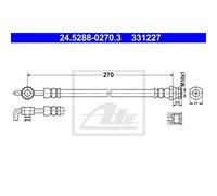 Ate Tuyau De Frein Arrière Pour Mazda 6 Break Hatchback Berline