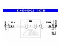 Ate Tuyau De Frein Arrière Pour Volvo 960 II Break V90 83.6134-0300.3
