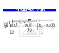 Ate Tuyau De Frein Avant Droit Pour Mitsubishi L 200/Triton Pritsche/Fahrgestell