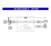 Ate Tuyau De Frein Avant Droit Pour Suzuki Jimny Tout-Terrain Fermé