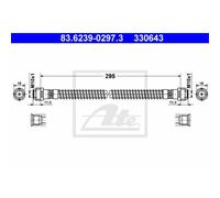 ATE Tuyau de Frein Conduite Arrière Avant pour Porsche Boxster 911 Cabriolet