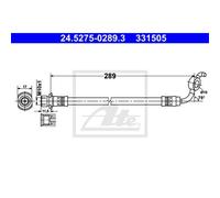 ATE Tuyau De Frein Ligne De Frein Arrière Droite Pour Toyota RAV 4 III IV