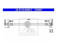 Ate Tuyau De Frein Ligne De Frein Arrière Pour Alfa Romeo 147 24.5112-0408.3