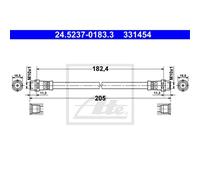 ATE Tuyau De Frein Ligne De Frein Arrière Pour Audi A4 Avant A8 24.5237-0183.3