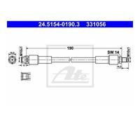 Ate Tuyau De Frein Ligne De Frein Arrière Pour Audi A8 24.5154-0190.3