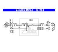 Ate Tuyau De Frein Ligne De Frein Avant Droite Pour Suzuki Grand Vitara II