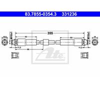 ATE Tuyau De Frein Ligne De Frein Avant Pour Audi A8 83.7855-0354.3