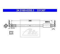 Ate Tuyau De Frein Ligne De Frein Avant Pour BMW 7 Série 24.5169-0355.3