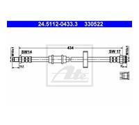 Ate Tuyau De Frein Ligne De Frein Avant Pour Fiat Panda Van 24.5112-0433.3