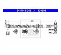 Ate Tuyau De Frein Ligne De Frein Avant Pour Land Rover Freelander Soft Top