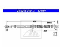 Ate Tuyau De Frein Ligne De Frein Avant Pour Volvo V40 Break S40 I Space Star