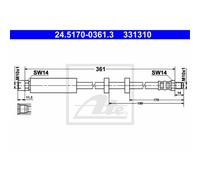 Ate Tuyau De Frein Ligne De Frein Avant Pour Volvo V70 I C70 Cabriolet S70
