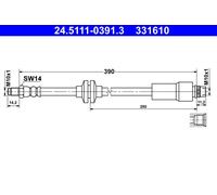 ATE Tuyau De Frein Ligne De Frein Compatible Pour Chevrolet Aveo Berline T300