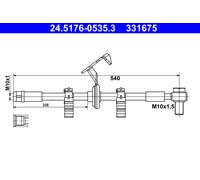Ate Tuyau De Frein Ligne De Frein Compatible Pour Mercedes-Benz M-Class W163