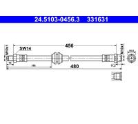 Ate Tuyau De Frein Ligne De Frein Compatible Pour Mercedes-Benz Vito Mixto W447