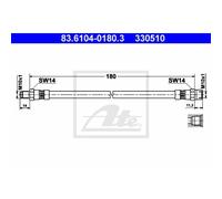 Ate Tuyau De Frein Tuyauterie Arrière Pour Audi A6 Avant 83.6104-0180.3