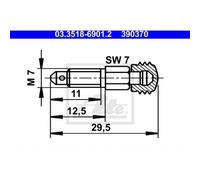 ATE Vis/valve de purge 03.3518-6901.2