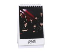 Ate-z Calendrier de bureau 2026 « Ashes to Light » 13 x 23 cm « Atiny » calendrier de bureau calendrier photo San Hongjoong Seonghwa Wooyoung Mingi Block
