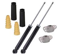 ATEC Germany 2x amortisseurs à gaz arrière jambe de suspension bitube avec paliers de dôme et capuchons anti-poussière, compatibles avec VW TOURAN (1T1, 1T2), TOURAN (1T3)