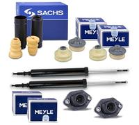 ATEC Germany 2x amortisseurs à gaz arrière jambe de suspension y compris kit de protection anti-poussière SACHS, 2x MEYLE paliers de dôme arrière en haut