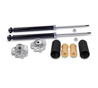 ATEC Germany 2x amortisseurs à gaz arrière jambe de suspension y compris kit de protection contre la poussière, 2x paliers de dôme Compatible avec ALFA ROMEO MITO, FIAT GRANDE PUNTO, OPEL CORSA D