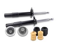 ATEC Germany 2x amortisseurs à gaz avant jambe de suspension y compris kit de protection contre la poussière, 2x paliers de dôme avant Compatible avec BMW 5 (E60), 5 Touring (E61)