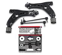 ATEC Germany 2x bras de suspension avant en bas à gauche à droite + outil Silentlager Jeu d'extracteurs de coussinets en caoutchouc, 2x barre d'accouplement avant