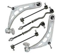 ATEC Germany 2x bras de suspension avant gauche droite avec articulation et palier hydraulique, 2x barres d'accouplement avant, 2x barres d'accouplement avec tête de barre d'accouplement, Compatible
