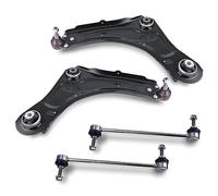 ATEC Germany 2x bras de suspension avec articulation avant, 2x barres de liaison avant Compatible avec RENAULT MEGANE, SCÉNIC III (JZ0/1_ (J9_), GRAND SCÉNIC (R9_)(JZ0/1_), FLUENCE (L3_)