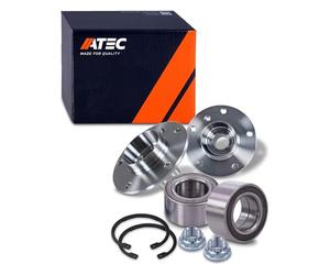 ATEC Germany 2x moyeu de roue arrière Jeu de roulements de roue Jeu de roulements de roue Compatible avec BMW Série 1 (E81), Série 1 (E87), Série 3 (E90), Série 3 Coupé (E92)
