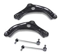 ATEC Germany Kit de direction transversale - 2x bras de suspension avec articulation à l'avant, 2x barres de liaison à l'avant Compatible avec NISSAN MICRA V (K14)