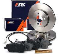 ATEC Germany Kit de frein avant y compris disques de frein Ø 280 mm ventilés + plaquettes de frein avant Compatible avec MINI Cooper (R56) (R57) (R55) (R55) (R58) (R59)