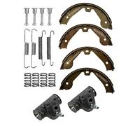 ATEC Germany Kit de frein essieu arrière y compris 4x mâchoires de frein essieu arrière pour frein à tambour 1x kit de montage 2x cylindres de frein de roue Compatible avec RENAULT CLIO, TWINGO I