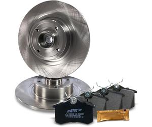 ATEC Germany Kit de freinage essieu arrière y compris disques de frein Ø 270 mm pleins + plaquettes de frein arrière y compris roulements de roue Compatible avec RENAULT MEGANE II, SCÉNIC II (JM0/1_)