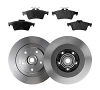 ATEC Germany Kit de freinage essieu arrière y compris disques de frein Ø 300 mm pleins + plaquettes de frein arrière y compris roulements de roue Compatible avec RENAULT LAGUNA III (BT0/1), LAGUNA III
