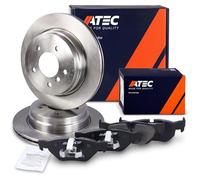 ATEC Germany Kit de freinage essieu arrière y compris disques de frein Ø 300 mm ventilés + plaquettes de frein arrière Compatible avec BMW Série 1 (E81), 1 (E87), Série 3 (E90) (E93) (E92) (E91), X1 (