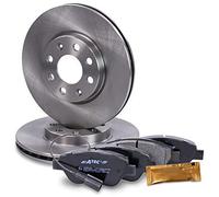 ATEC Germany Kit de freinage essieu avant y compris disques de frein Ø 257 mm ventilés + plaquettes de frein avant Compatible avec FIAT GRANDE PUNTO (199_)