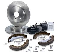 ATEC Germany Kit de freinage essieu avant y compris disques de frein Ø 280 mm ventilés + plaquettes de frein avant + mâchoires de frein arrière