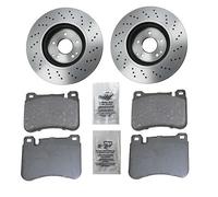 ATEC Germany Kit de freinage essieu avant y compris disques de frein Ø 330 mm ventilés + plaquettes de frein avant Compatible avec MERCEDES Classe C (W203), Classe C modèle T (S203), CLK (C209), CLK C