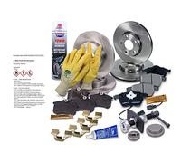 ATEC Germany Kit de freinage incluant disques de frein avant Ø 288 mm ventilés + arrière Ø 245 mm pleins + plaquettes de frein avant arrière Compatible avec AUDI A4 B6 (8E2), A4 B6 Avant (8E5)