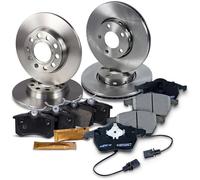 ATEC Germany Kit de freinage incluant disques de frein avant Ø 288 mm ventilés + arrière Ø 255 mm pleins + plaquettes de frein avant arrière Compatible avec AUDI A4 B6 (8E2) (8E5) (8H7), A4 B7 (8EC)