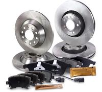 ATEC Germany Kit de freinage incluant disques de frein avant Ø 321 mm ventilés + arrière Ø 302 mm pleins + plaquettes de frein avant arrière Compatible avec AUDI A6 C6 (4F2), A6 C6 Avant (4F5)