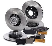 ATEC Germany Kit de freinage incluant disques de frein avant ¯ 296 mm ventilŽs + arri re ¯ 280 mm complets avec jeu de roulements de roue + plaquettes de frein avant arri re Compatible avec OPEL VIVA